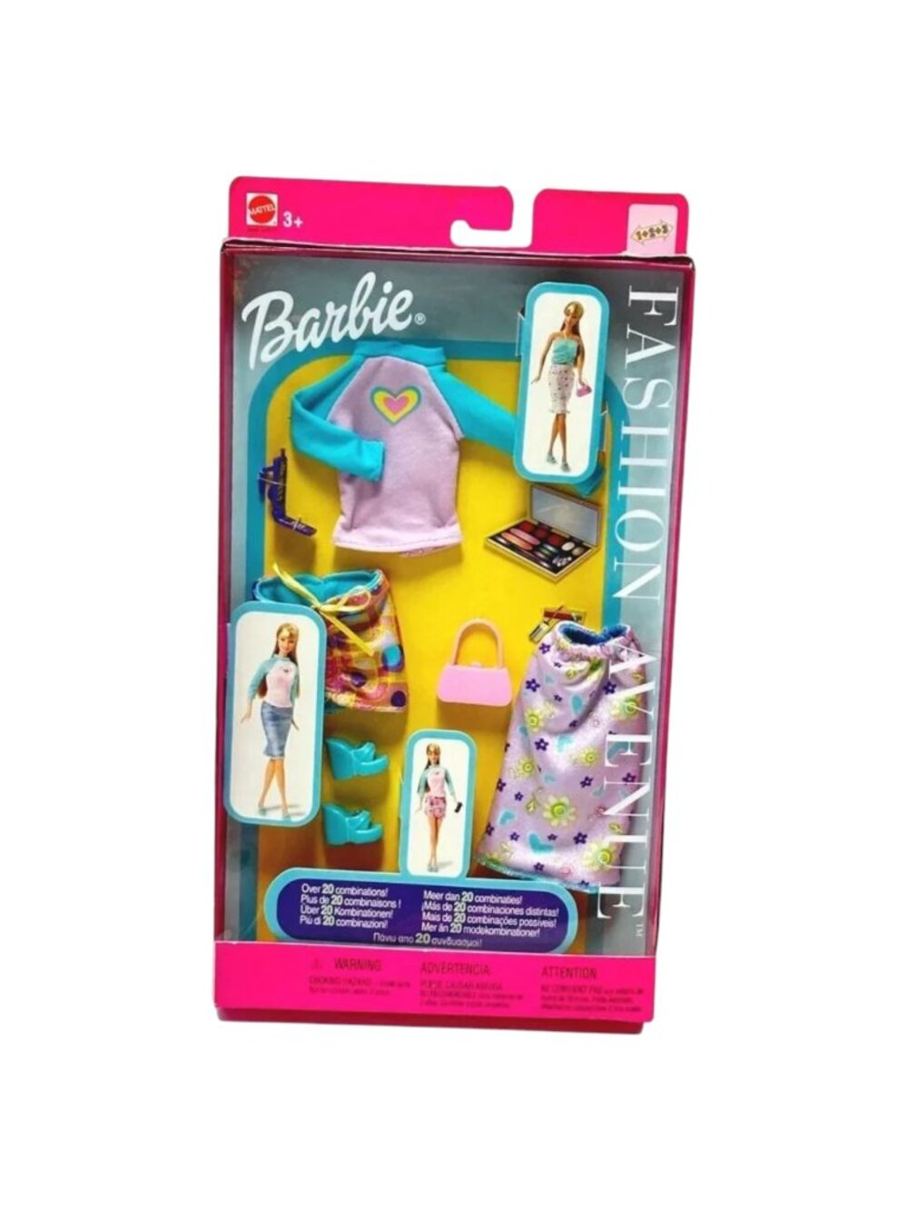 Vintage Barbie Fashion Avenue Doll Clothing Purple Blue Mattel 2002 New